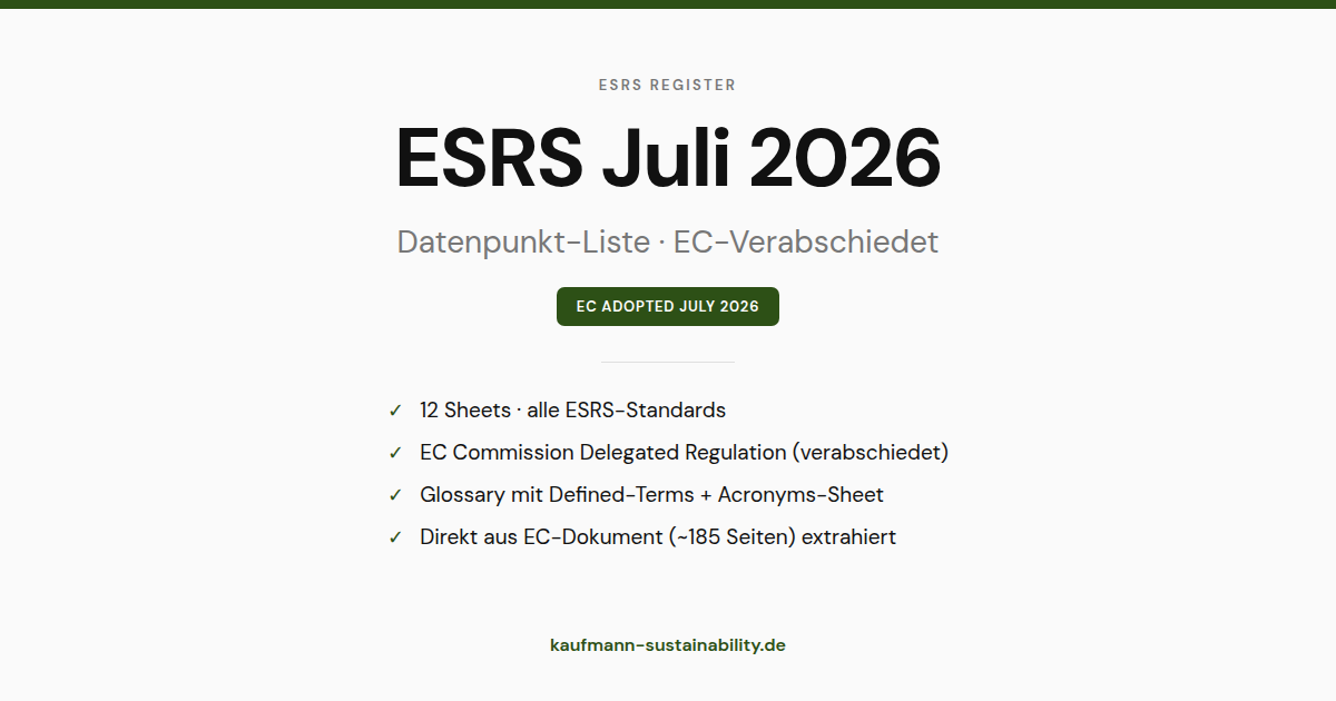 ESRS Juli 2026 EC-Verabschiedet Vorschau